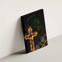 Happy Meskel Celebration Canvas Wall Art Cross Fire And Lion Flag Color - Wonder Print Shop