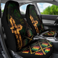 Happy Meskel Celebration Car Seat Cover Cross Fire And Lion Flag Color - Wonder Print Shop