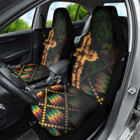 Happy Meskel Celebration Car Seat Cover Cross Fire And Lion Flag Color - Wonder Print Shop