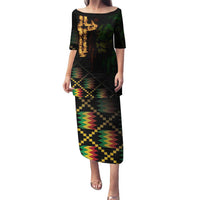 Happy Meskel Celebration Family Matching Puletasi and Hawaiian Shirt Cross Fire And Lion Flag Color - Wonder Print Shop