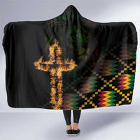 Happy Meskel Celebration Hooded Blanket Cross Fire And Lion Flag Color