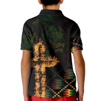 Happy Meskel Celebration Kid Polo Shirt Cross Fire And Lion Flag Color - Wonder Print Shop