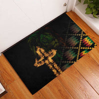 Happy Meskel Celebration Rubber Doormat Cross Fire And Lion Flag Color - Wonder Print Shop