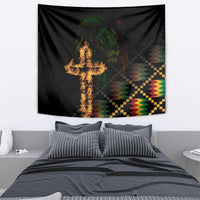 Happy Meskel Celebration Tapestry Cross Fire And Lion Flag Color - Wonder Print Shop