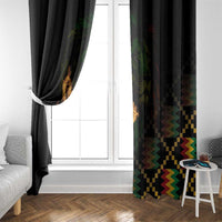 Happy Meskel Celebration Window Curtain Cross Fire And Lion Flag Color - Wonder Print Shop