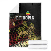 Meskel Ethiopia Blanket Lion Of Judah With Grunge Patterns