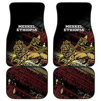 Meskel Ethiopia Car Mats Lion Of Judah With Grunge Patterns - Wonder Print Shop