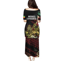 Meskel Ethiopia Puletasi Lion Of Judah With Grunge Patterns - Wonder Print Shop