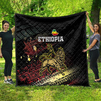 Meskel Ethiopia Quilt Lion Of Judah With Grunge Patterns - Wonder Print Shop