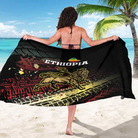 Meskel Ethiopia Sarong Lion Of Judah With Grunge Patterns - Wonder Print Shop