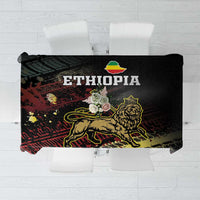Meskel Ethiopia Tablecloth Lion Of Judah With Grunge Patterns - Wonder Print Shop