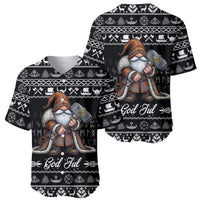 Viking Gnome Christmas Baseball Jersey Nordic Xmas Spirit Pattern - Wonder Print Shop