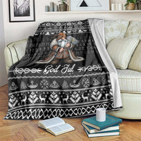 Viking Gnome Christmas Blanket Nordic Xmas Spirit Pattern - Wonder Print Shop