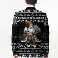 Viking Gnome Christmas Blazer Nordic Xmas Spirit Pattern - Wonder Print Shop