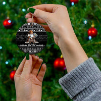 Viking Gnome Christmas Ceramic Ornament Nordic Xmas Spirit Pattern - Wonder Print Shop