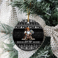 Viking Gnome Christmas Ceramic Ornament Nordic Xmas Spirit Pattern - Wonder Print Shop