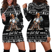 Viking Gnome Christmas Hoodie Dress Nordic Xmas Spirit Pattern - Wonder Print Shop