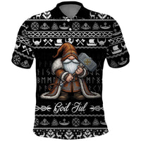 Viking Gnome Christmas Polo Shirt Nordic Xmas Spirit Pattern - Wonder Print Shop