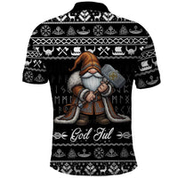 Viking Gnome Christmas Polo Shirt Nordic Xmas Spirit Pattern - Wonder Print Shop