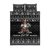 Viking Gnome Christmas Quilt Bed Set Nordic Xmas Spirit Pattern - Wonder Print Shop