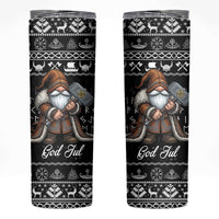 Viking Gnome Christmas Skinny Tumbler Nordic Xmas Spirit Pattern - Wonder Print Shop