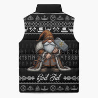 Viking Gnome Christmas Sleeveless Puffer Jacket Nordic Xmas Spirit Pattern - Wonder Print Shop