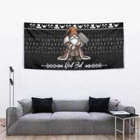 Viking Gnome Christmas Tapestry Nordic Xmas Spirit Pattern - Wonder Print Shop