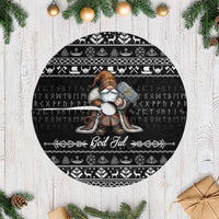 Viking Gnome Christmas Tree Skirt Nordic Xmas Spirit Pattern - Wonder Print Shop