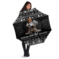 Viking Gnome Christmas Umbrella Nordic Xmas Spirit Pattern - Wonder Print Shop
