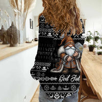 Viking Gnome Christmas Women Casual Shirt Nordic Xmas Spirit Pattern - Wonder Print Shop