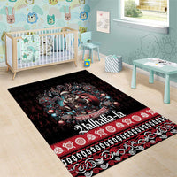 Viking Santa Christmas Area Rug Valhalla-la Nordic Xmas Spirit - Wonder Print Shop