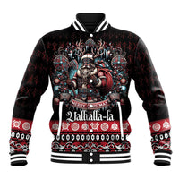 Viking Santa Christmas Baseball Jacket Valhalla-la Nordic Xmas Spirit - Wonder Print Shop