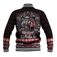 Viking Santa Christmas Baseball Jacket Valhalla-la Nordic Xmas Spirit - Wonder Print Shop