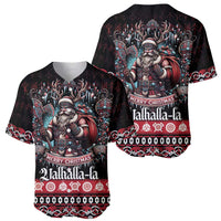 Viking Santa Christmas Baseball Jersey Valhalla-la Nordic Xmas Spirit - Wonder Print Shop