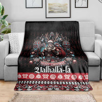 Viking Santa Christmas Blanket Valhalla-la Nordic Xmas Spirit - Wonder Print Shop