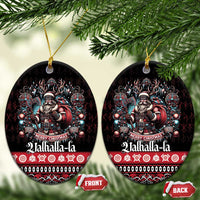 Viking Santa Christmas Ceramic Ornament Valhalla-la Nordic Xmas Spirit - Wonder Print Shop