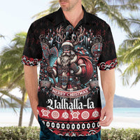 Viking Santa Christmas Hawaiian Shirt Valhalla-la Nordic Xmas Spirit - Wonder Print Shop