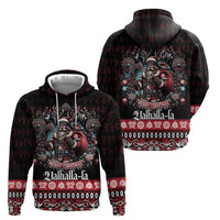 Viking Santa Christmas Hoodie Valhalla-la Nordic Xmas Spirit - Wonder Print Shop