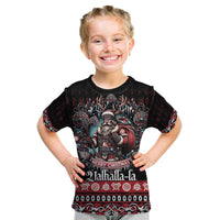 Viking Santa Christmas Kid T Shirt Valhalla-la Nordic Xmas Spirit - Wonder Print Shop