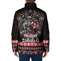 Viking Santa Christmas Padded Jacket Valhalla-la Nordic Xmas Spirit - Wonder Print Shop