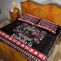 Viking Santa Christmas Quilt Bed Set Valhalla-la Nordic Xmas Spirit - Wonder Print Shop