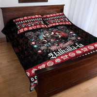 Viking Santa Christmas Quilt Bed Set Valhalla-la Nordic Xmas Spirit - Wonder Print Shop