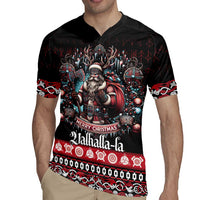 Viking Santa Christmas Rugby Jersey Valhalla-la Nordic Xmas Spirit - Wonder Print Shop