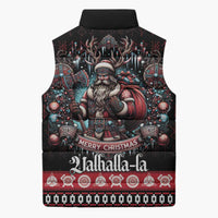 Viking Santa Christmas Sleeveless Puffer Jacket Valhalla-la Nordic Xmas Spirit - Wonder Print Shop