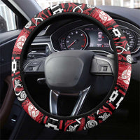 Viking Santa Christmas Steering Wheel Cover Valhalla-la Nordic Xmas Spirit - Wonder Print Shop