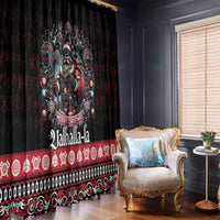Viking Santa Christmas Window Curtain Valhalla-la Nordic Xmas Spirit - Wonder Print Shop