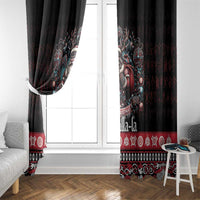 Viking Santa Christmas Window Curtain Valhalla-la Nordic Xmas Spirit - Wonder Print Shop