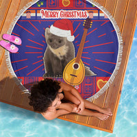 Croatia Christmas Beach Blanket Kuna Zlatica Merry Xmas - Wonder Print Shop
