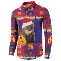 Croatia Christmas Button Sweatshirt Kuna Zlatica Merry Xmas - Wonder Print Shop