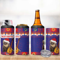 Croatia Christmas 4 in 1 Can Cooler Tumbler Kuna Zlatica Merry Xmas - Wonder Print Shop